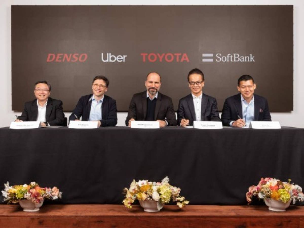 Toyota, SoftBank y Denso invierten US$1.000 millones en Uber
