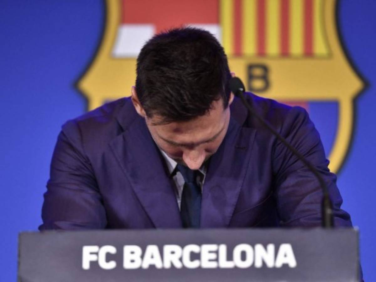 Lio Messi se despide entre lágrimas del FC Barcelona