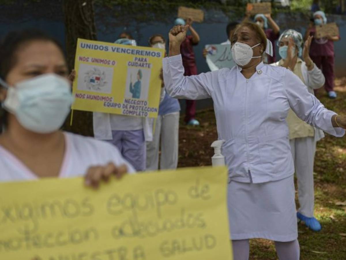 Enfermeras de Panamá demandan equipos contra covid-19