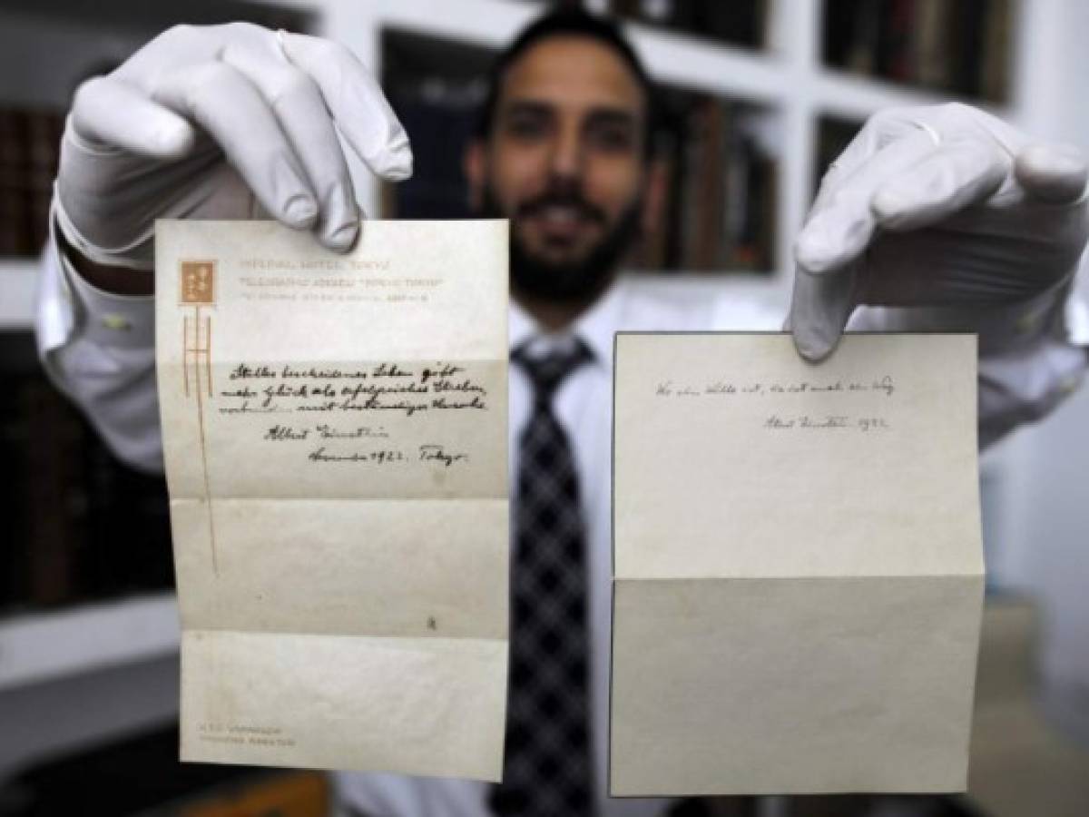 Secreto de la felicidad de Einstein se vendió en US$1,56 M