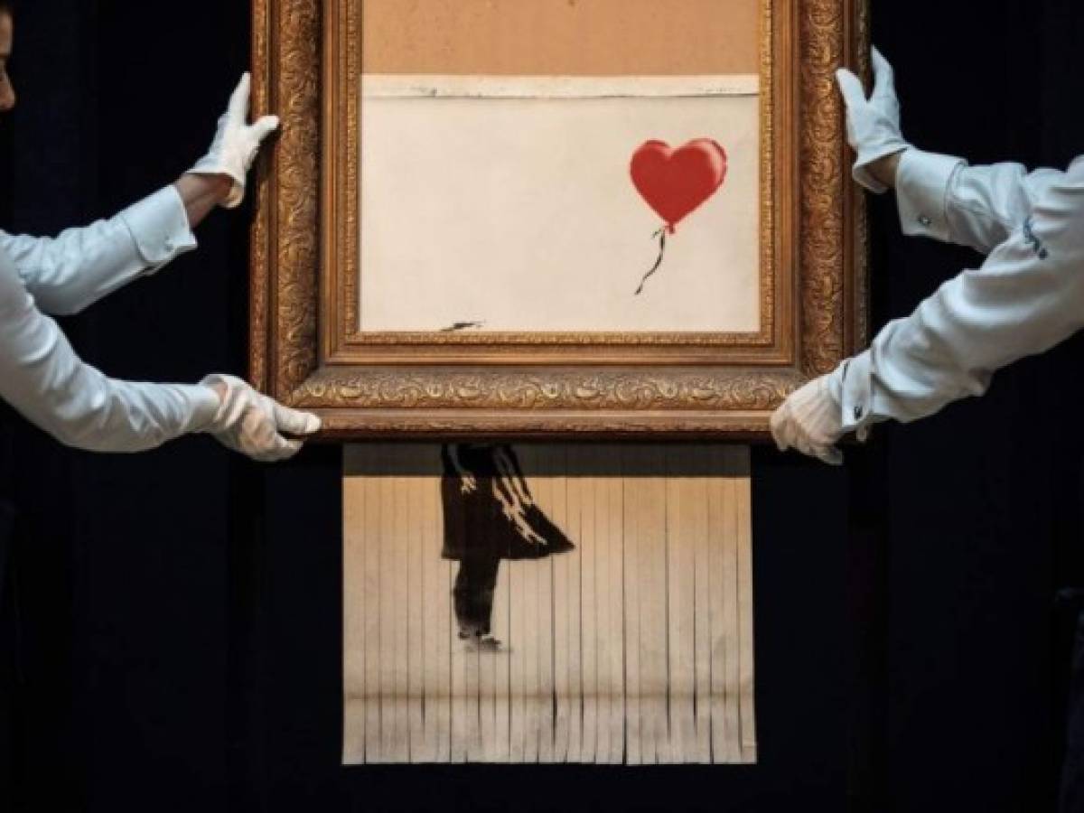 Obra autodestruida de Banksy se vende en US$25 millones