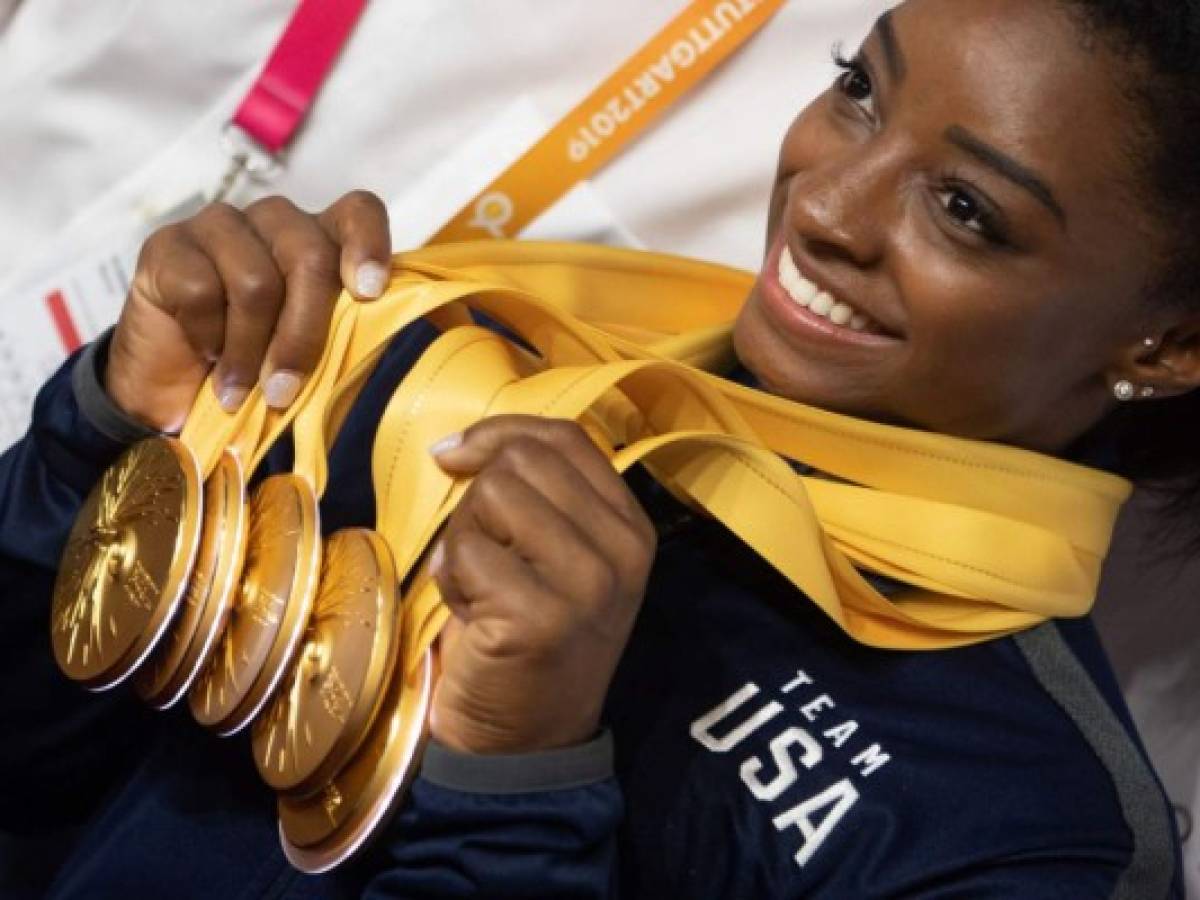 Simone Biles logra estratosférico récord en el mundo de la gimnasia