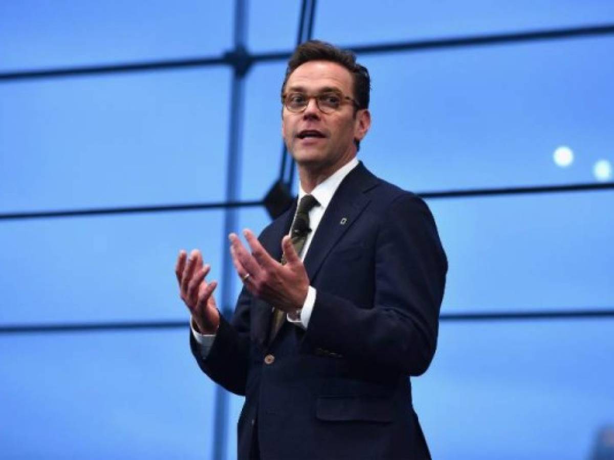 NEW YORK, NY - APRIL 19: CEO of 21st Century Fox James Murdoch speaks at National Geographic's Further Front Event at Jazz at Lincoln Center on April 19, 2017 in New York City. Bryan Bedder/Getty Images for National Geographic/AFP