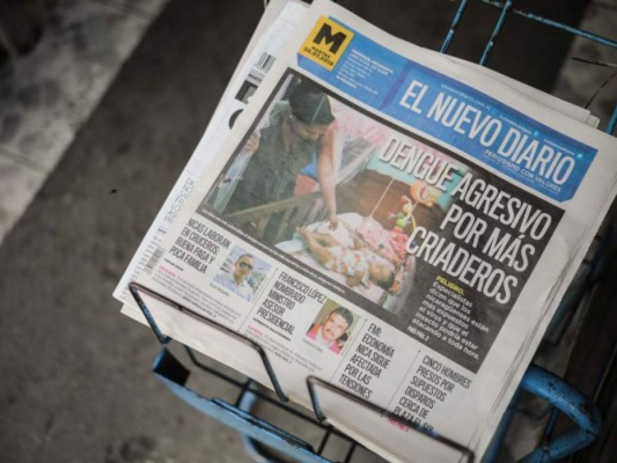 Diario nicaragüense obligado a cambiar su formatopor bloqueo de papel