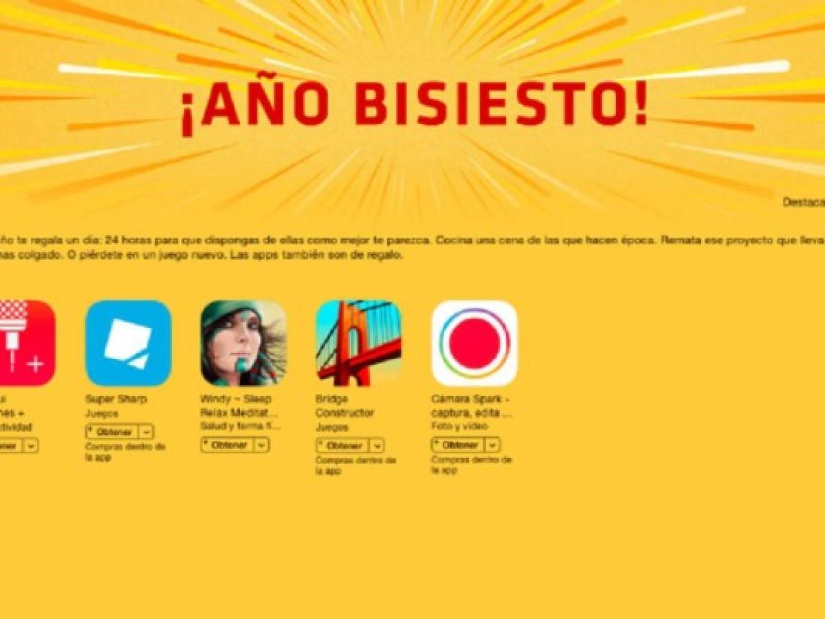 Estas son las 5 'Apps' que regala Apple para celebrar el año bisiesto