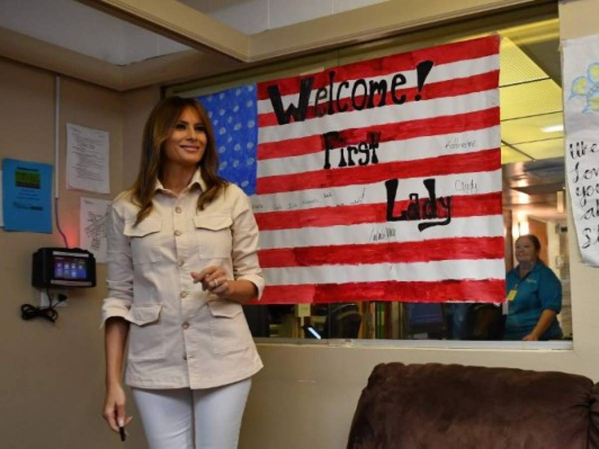 Melania Trump visitó uno de los albergues de niños migrantes