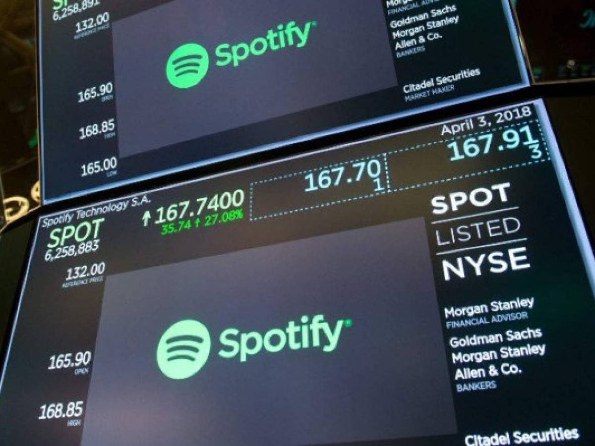 Spotify debutó en Wall Street con un valor de US$29.500 millones