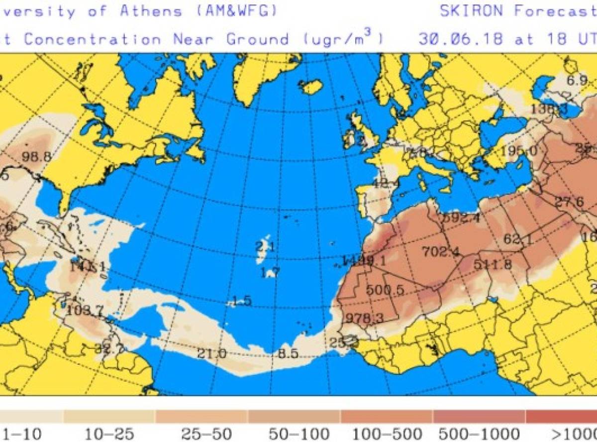 Centroamérica registra el ingreso de nube de polvo del Sahara