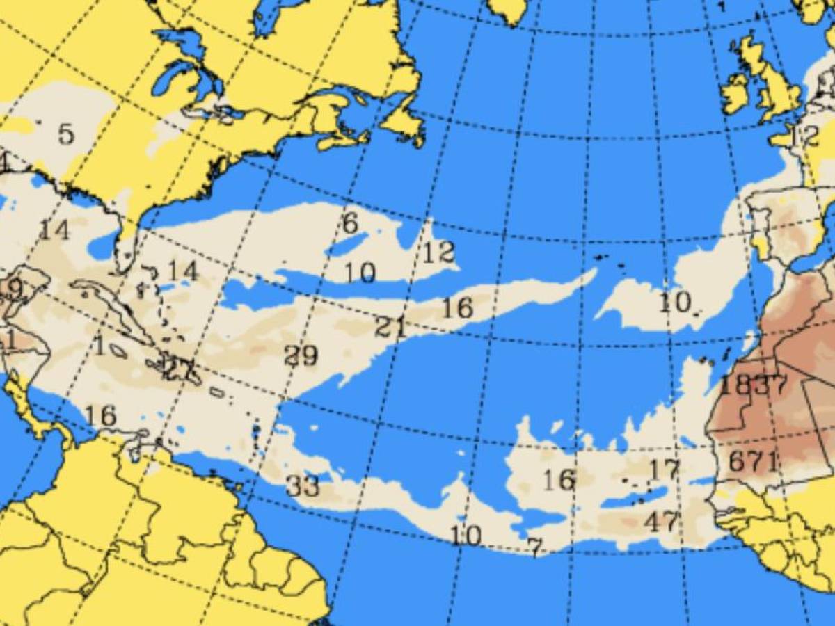 Nueva nube de polvos del Sahara llega a Centroamérica durante primera semana de agosto 2022