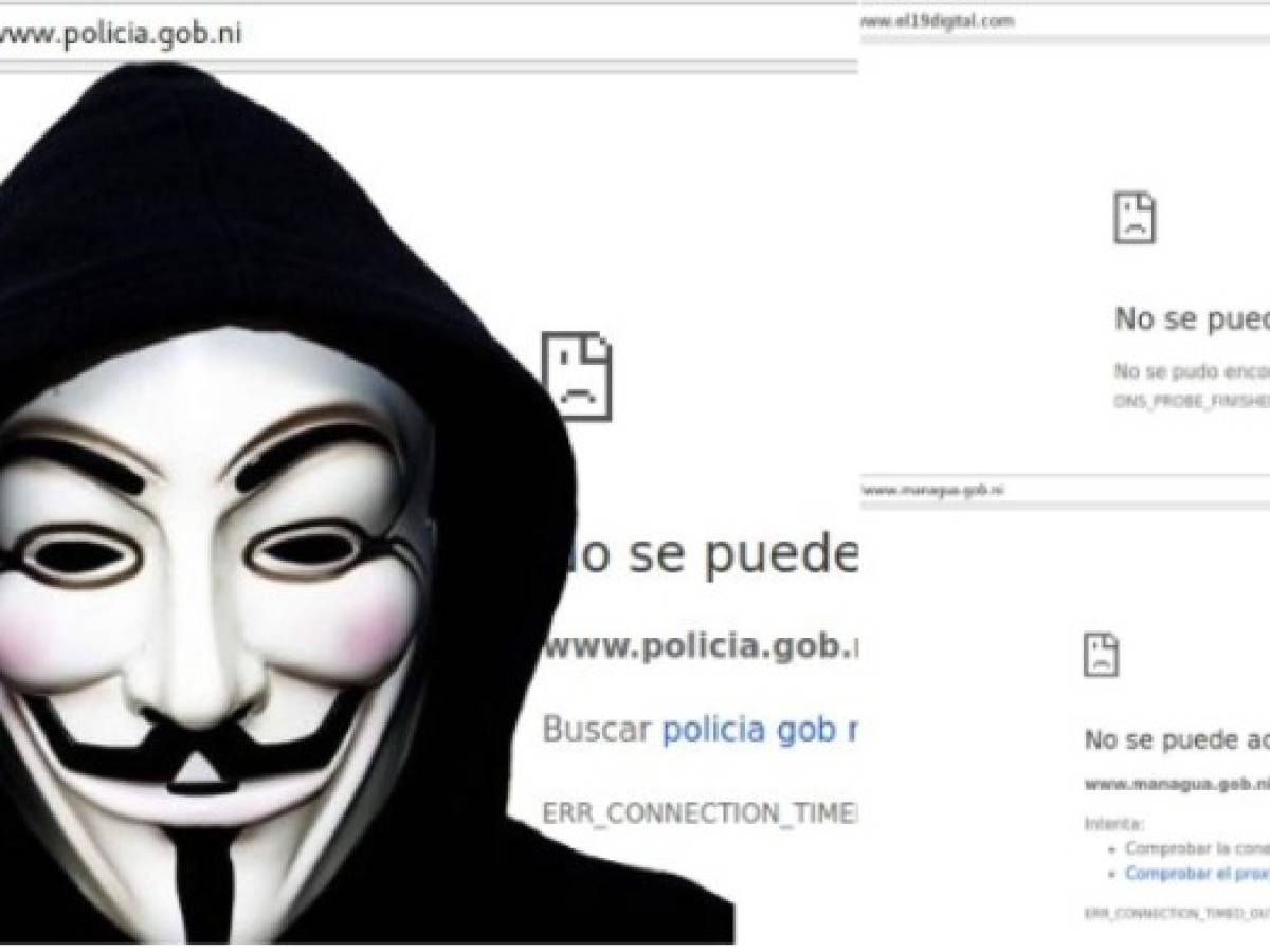 Anonymous ataca el principal portal informativo del Gobierno de Nicaragua