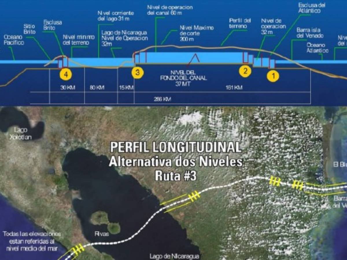 Nicaragua: presentarán mapa de canal interoceánico