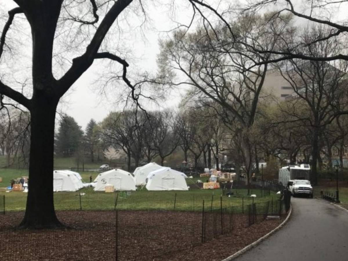 Central Park de NY se convierte en hospital de campaña