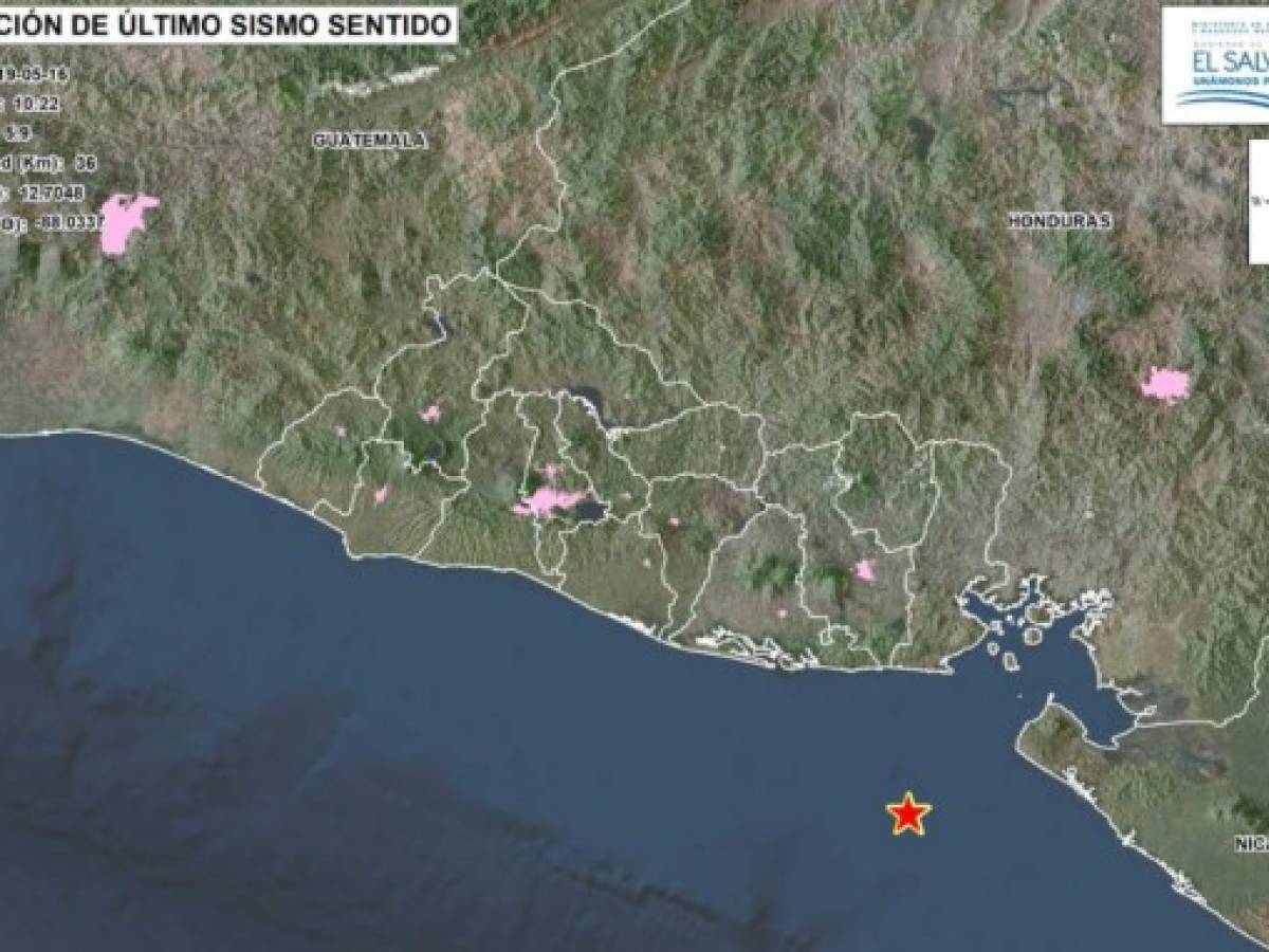 Sismo de 5,9 grados genera alarma en El Salvador y Nicaragua