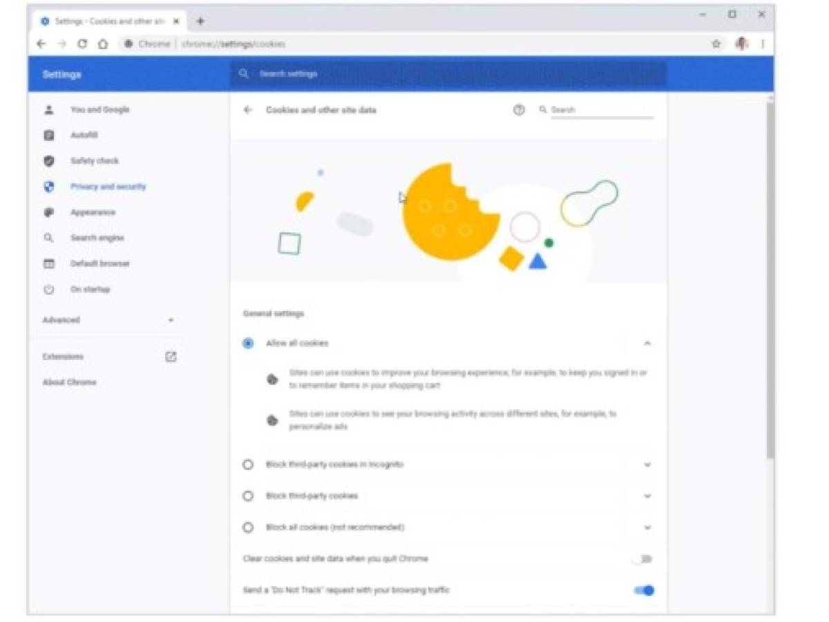 Chrome permite bloquear las cookies de terceros en modo normal e incógnito