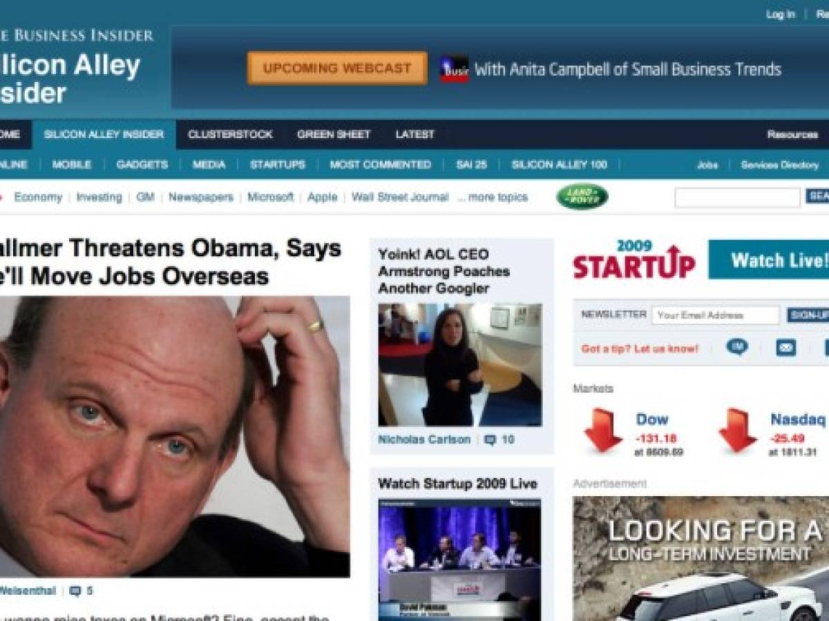 Grupo alemán adquiere 88% de Business Insider por US$343 millones
