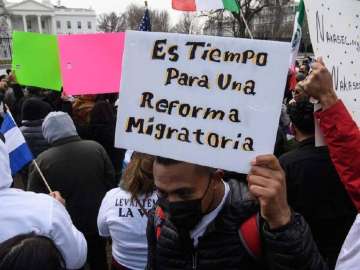 Migrantes exigen reforma migratoria a Joe Biden