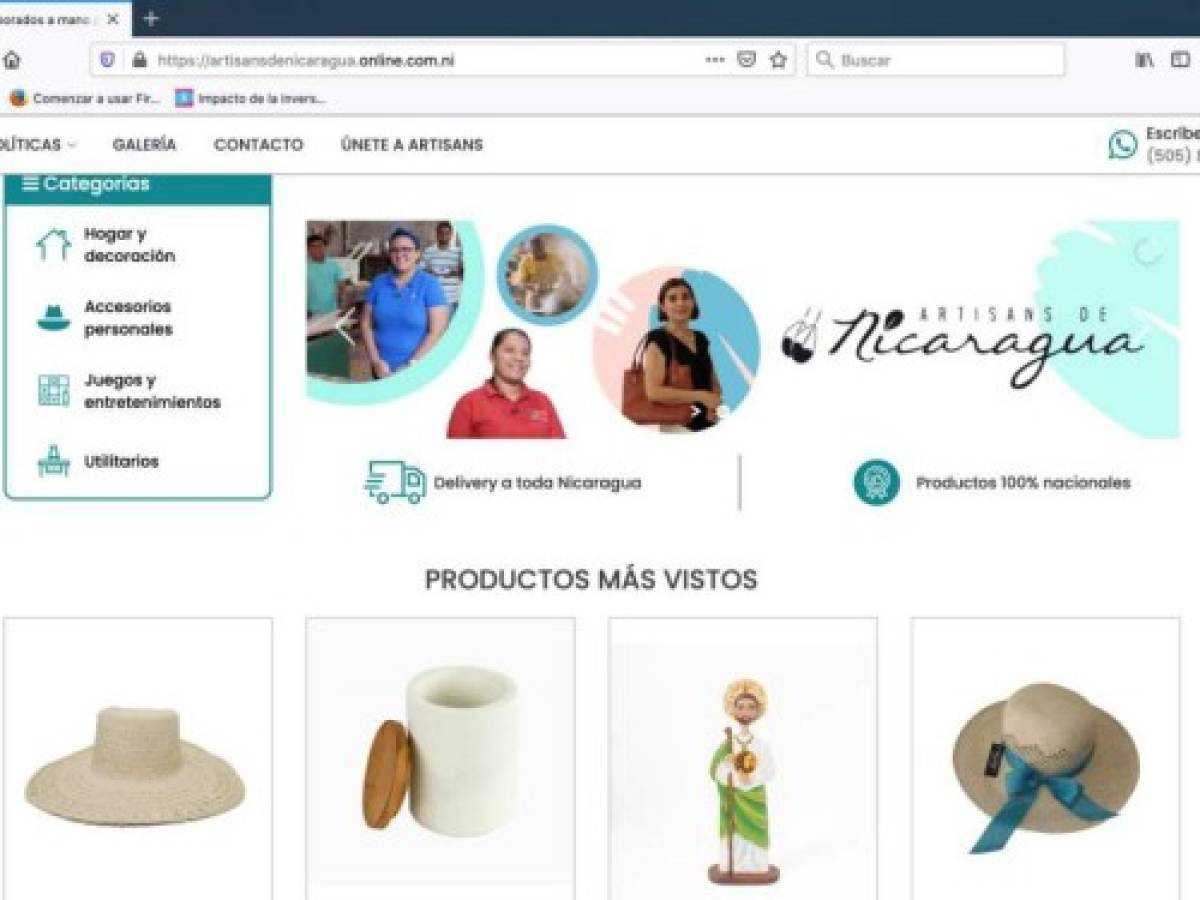 Nicaragua: Artesanos y productores venden por e-commerce