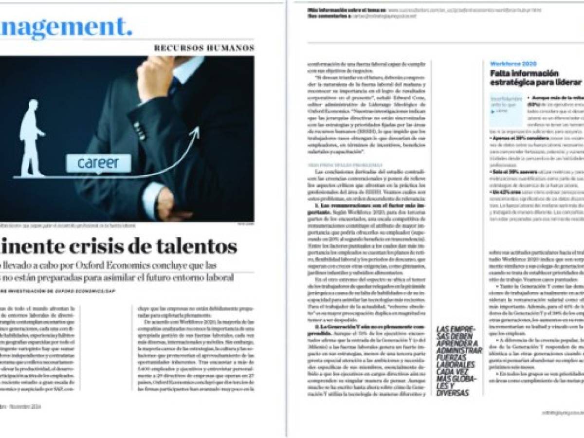 Estrategia y Negocios. Portada impresa 178