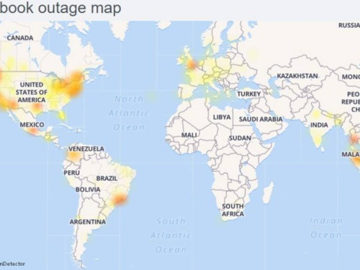 Facebook sufre caída mundial