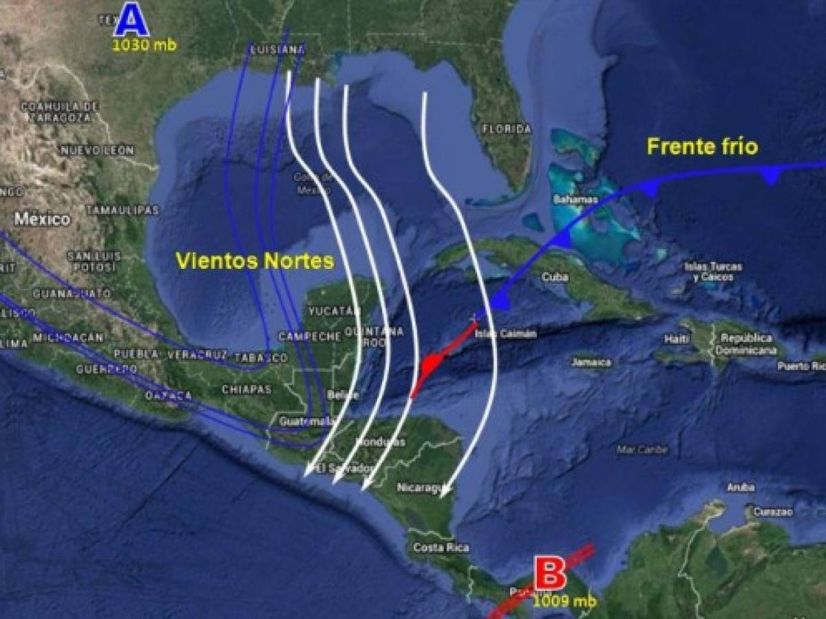 Centroamérica en alerta por ingreso de nuevo frente frío