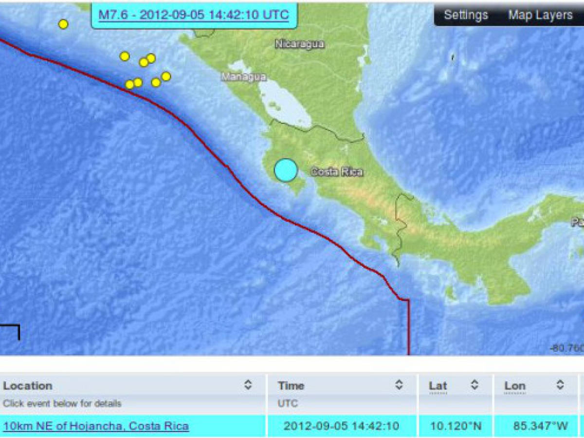Costa Rica: terremoto provocó dos muertes, pánico y daños