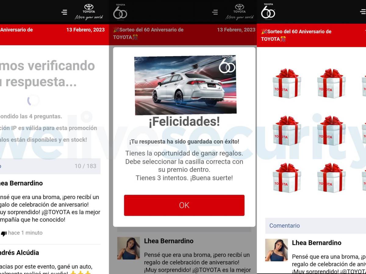 Amigo, date cuenta: Toyota NO está sorteando vehículos por su aniversario