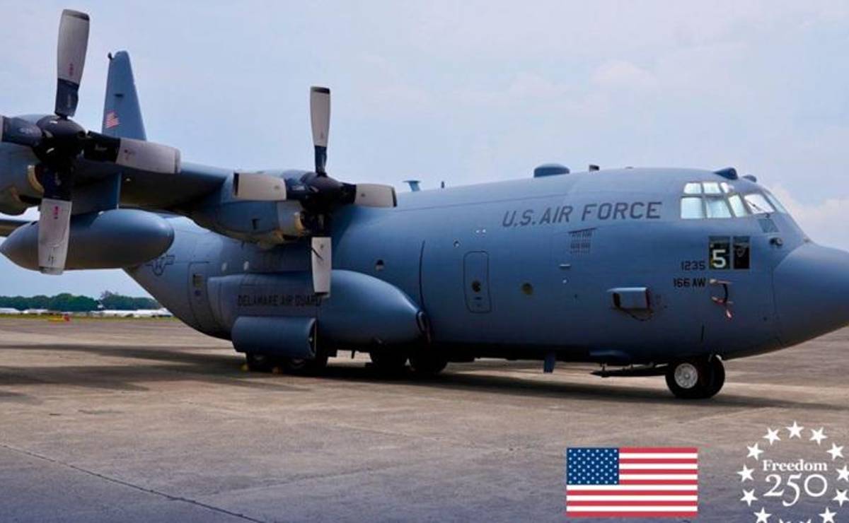 La Embajada de Estados Unidos en Guatemala informó acerca del aterrizaje de un avión Hércules C-130 en la rampa militar de la Fuerza Aérea Guatemalteca, como parte de la iniciativa Freedom 250. La aeronave trae equipo y herramientas para la fuerza castrense nacional. (Foto: AGN)