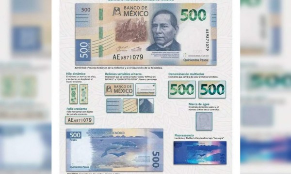 Benito Juárez , nueva imagen del renovado billete de 500 pesos mexicanos  