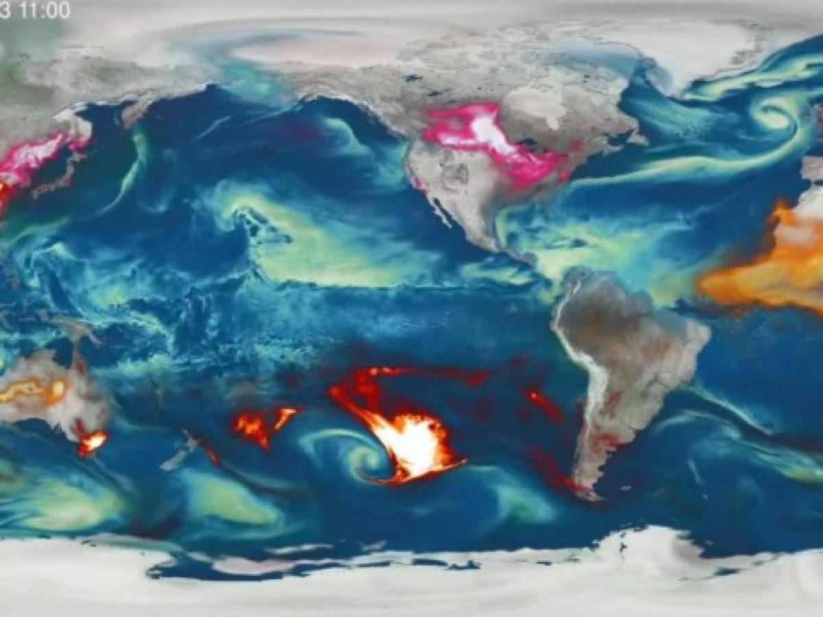 La NASA revela cómo se propaga el humo de los incendios en Australia