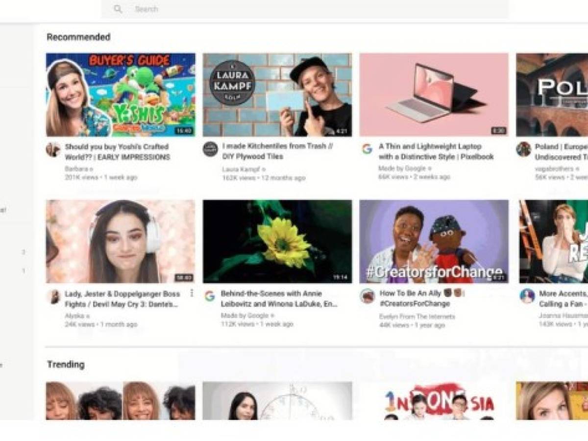 YouTube actualiza el diseño de su página de inicio en ordenadores y tabletas