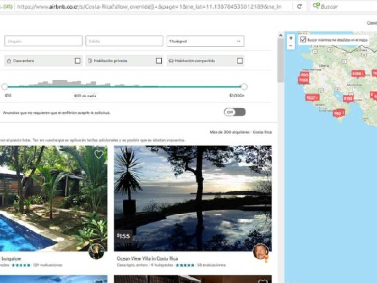 Airbnb ofrece a Costa Rica recaudar impuesto en la plataforma