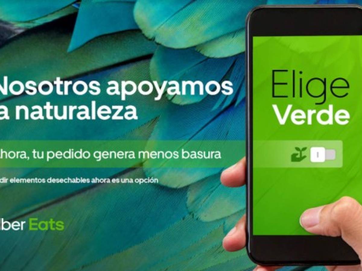 Uber Eats pretende desincentivar el uso de empaques y utencilios descartables