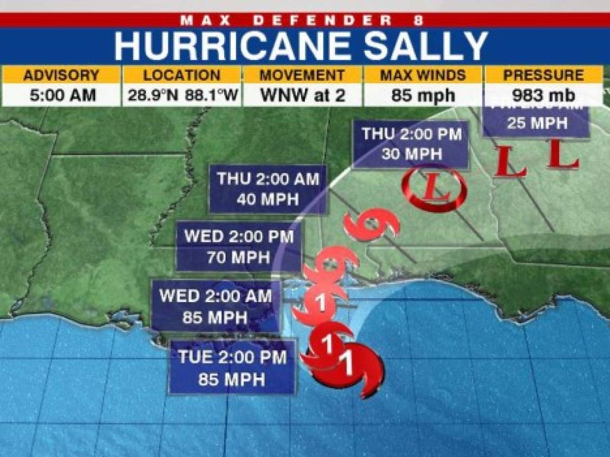 Huracán Sally amenaza EEUU con inundaciones mortales