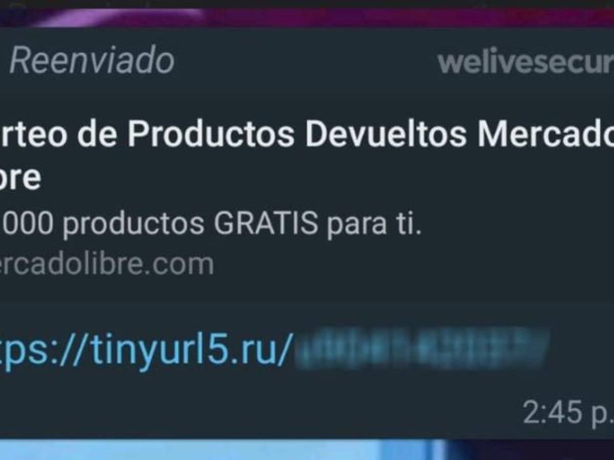 Nueva estafa por WhatsApp: Sorteo de productos devueltos de Mercado Libre