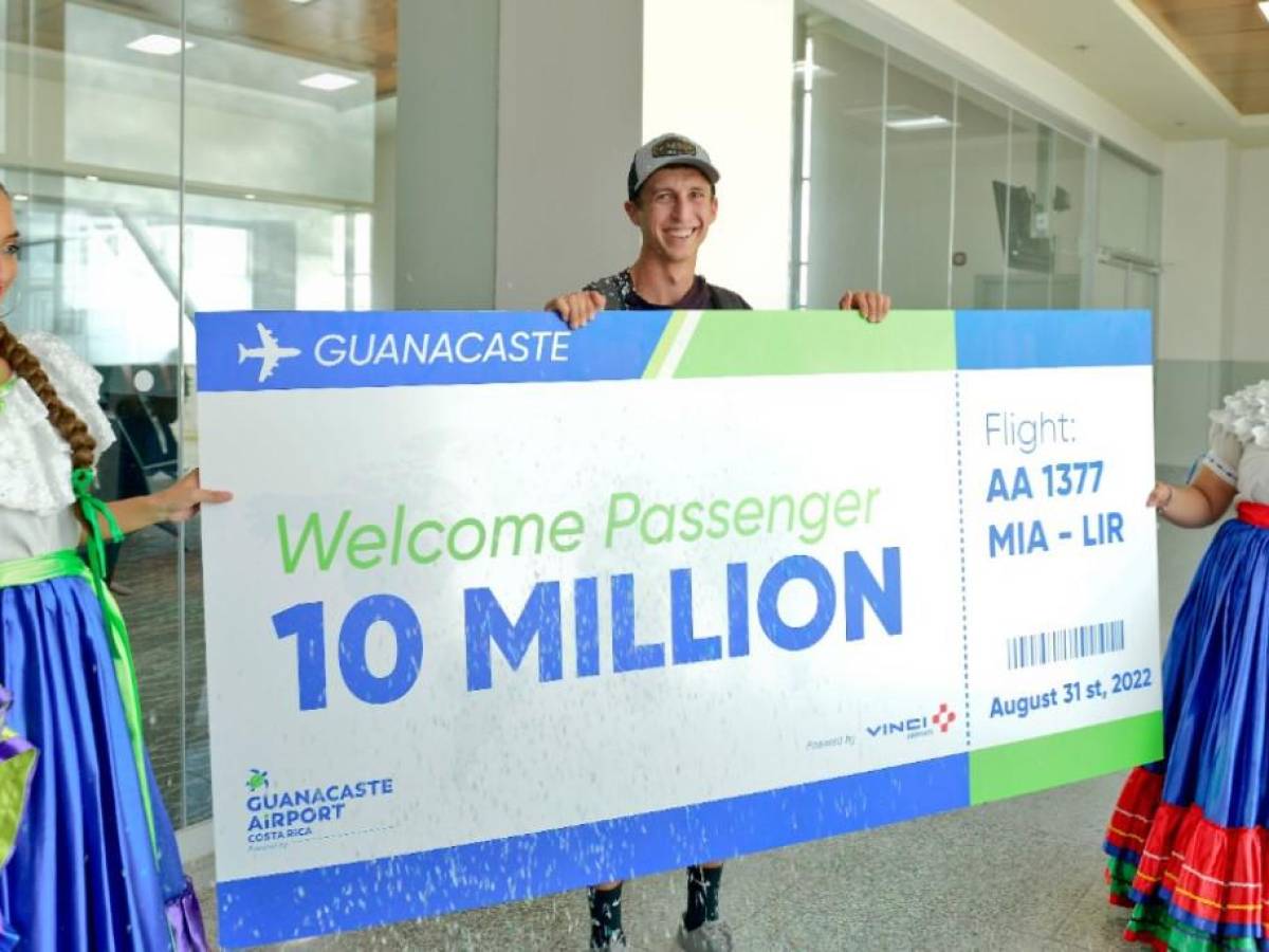Aeropuerto de Guanacaste en Costa Rica alcanza los 10 millones de pasajeros