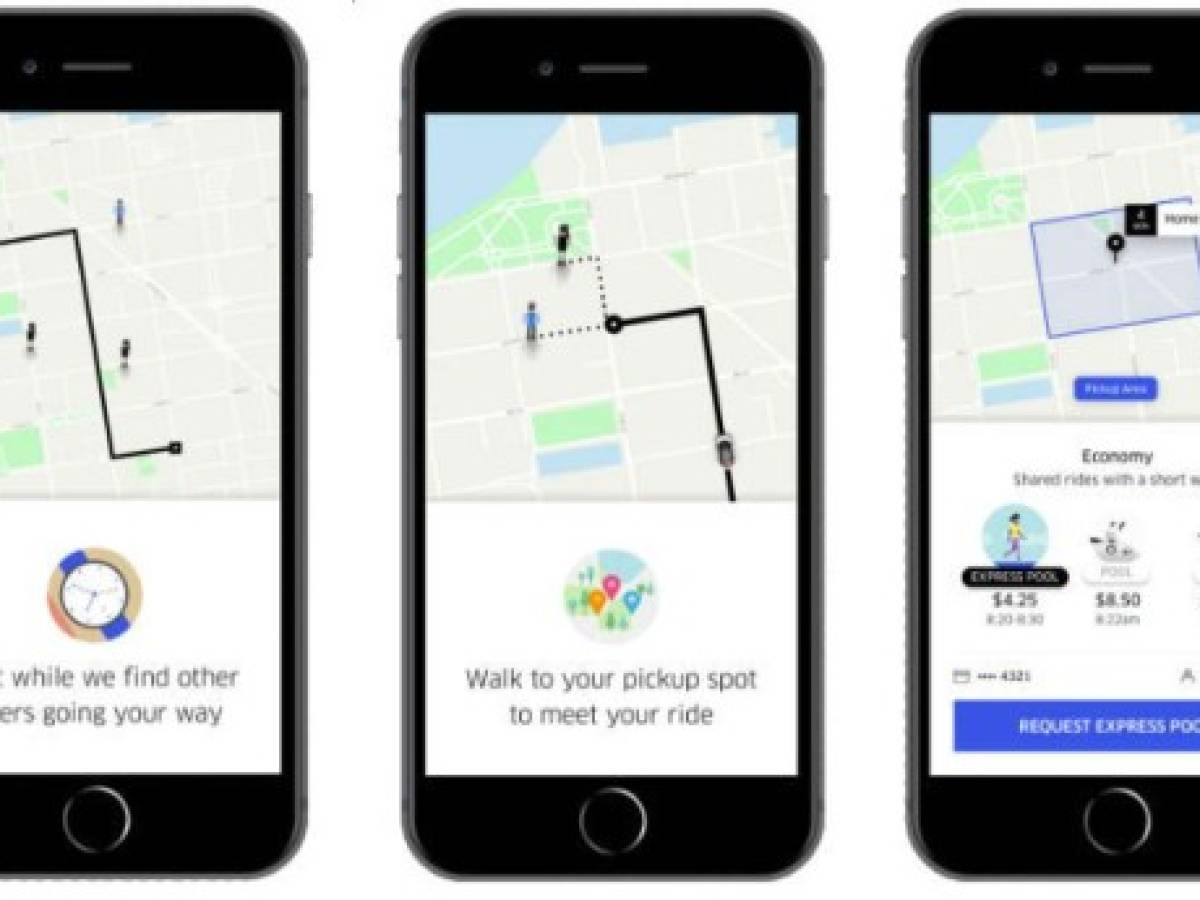 Uber lanza 'Express Pool' su nuevo servicio de viaje compartido