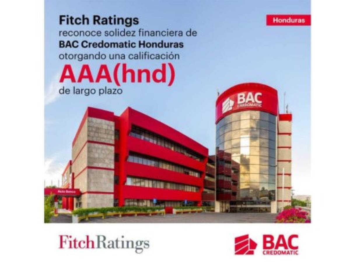 BAC Credomatic Honduras recibe calificación ‘AAA’ de Fitch Ratings