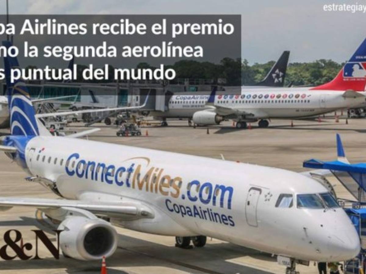 Copa recibe el premio como segunda aerolínea más puntual del mundo