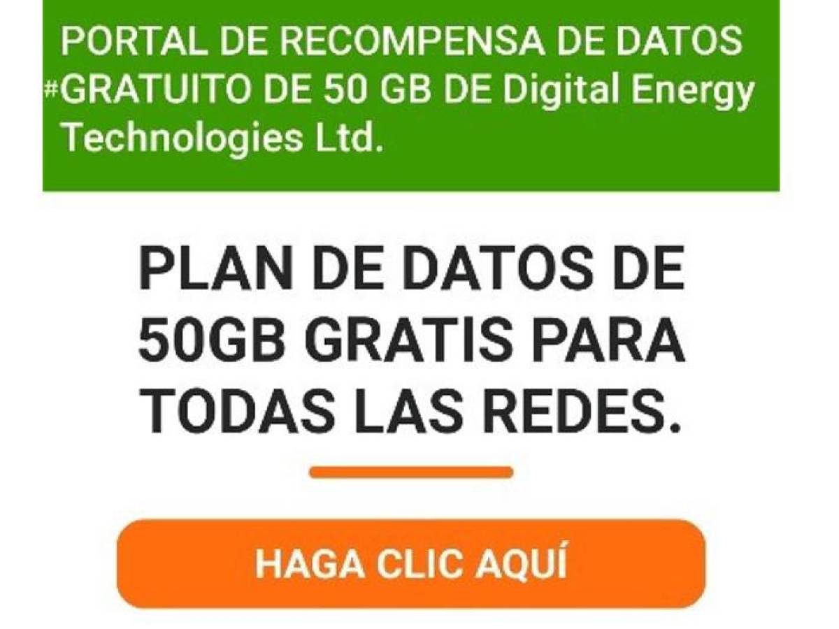 ¡No están regalando 50 GB de datos para ver el mundial!