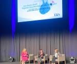 Panel magistral ‘Mujeres desafiantes en los negocios y en las organizaciones’, con Stephanie Melville, directora de la Junta Directiva de Progreso; Ana Karina Smith, estratega de liderazgo y expresidenta de la Asociación de Directoras de Panamá.
