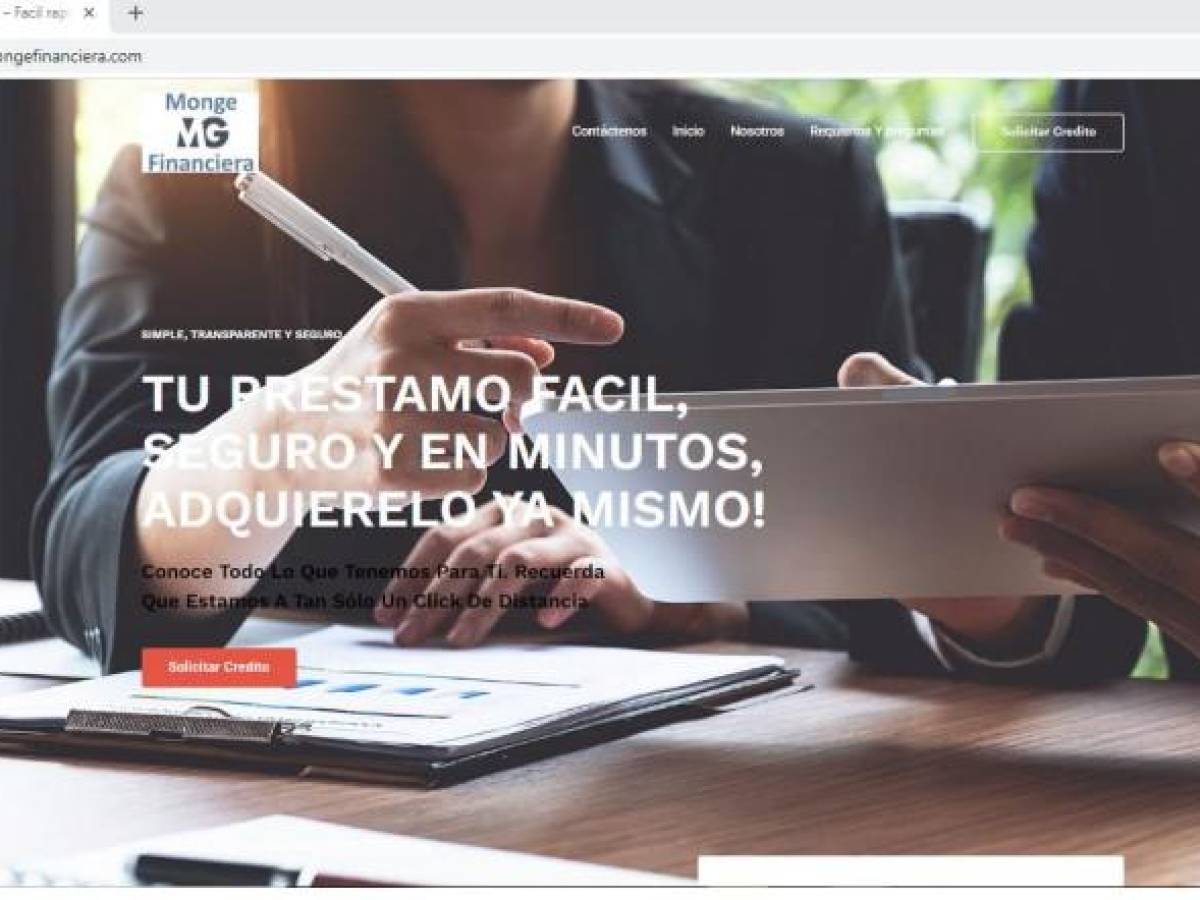 Financiera Monge alerta sobre intentos de estafas con sitio web falso