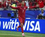 <i>Cristiano Ronaldo, de Portugal, celebra un gol contra Uzbekistán durante el partido de fútbol del Grupo K de la Copa Mundial de la FIFA 2026, disputado en el Estadio de Houston, Texas, EE. UU., el 23 de junio de 2026. (Mundial de Fútbol) EFE/EPA/MIGUEL A. LOPES</i>