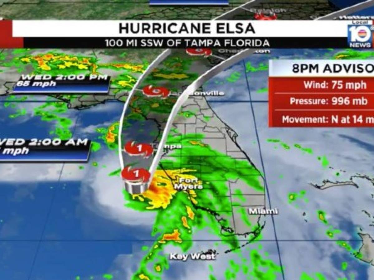 Elsa alcanza fuerza de huracán mientras azota Florida