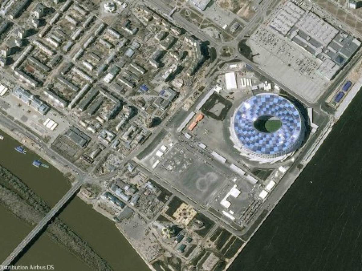 Estadios de la Copa Mundial de Fútbol 2018 vistos desde el espacio