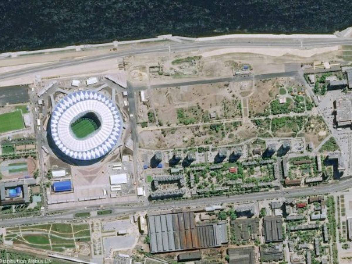 Estadios de la Copa Mundial de Fútbol 2018 vistos desde el espacio