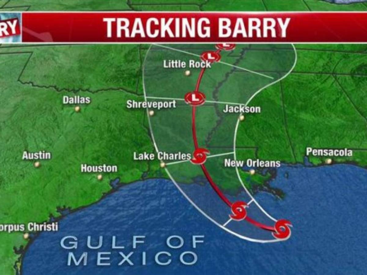 La tormenta Barry se convierte en huracán de categoría 1 antes de tocar costa de EEUU