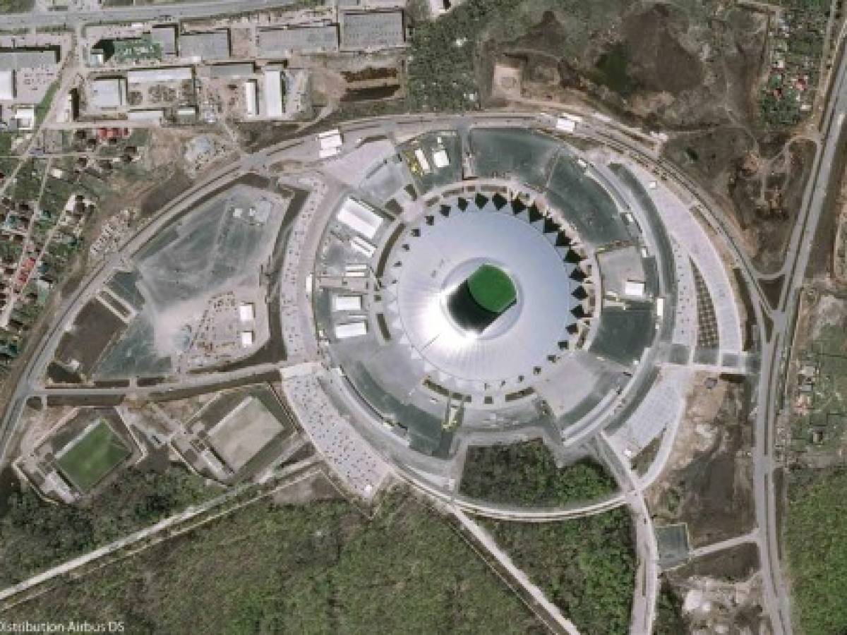 Estadios de la Copa Mundial de Fútbol 2018 vistos desde el espacio