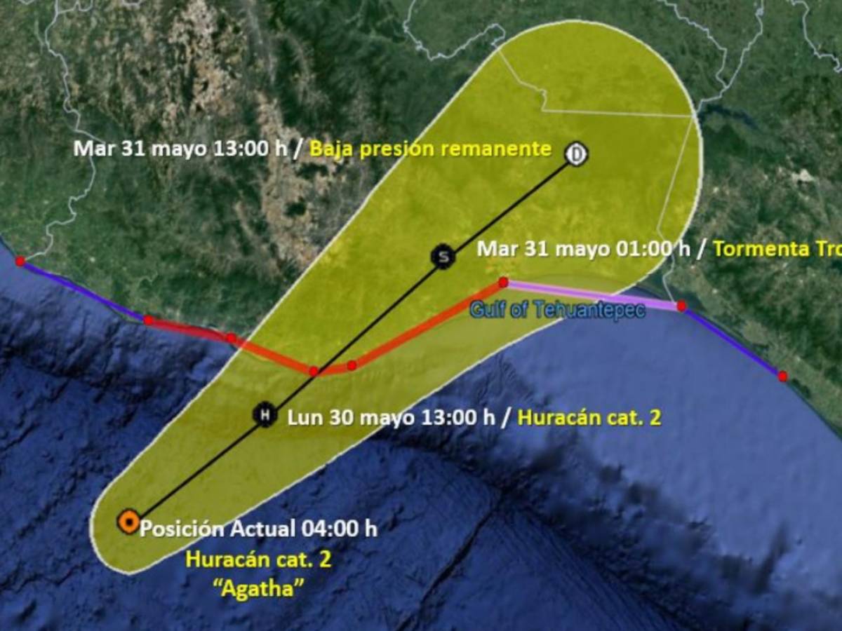 Huracán Agatha llega a México como categoría 2