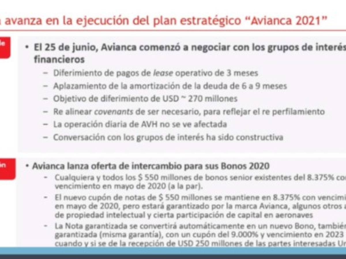 Avianca Holdings aplica ajustes para salir de la zona de turbulencias