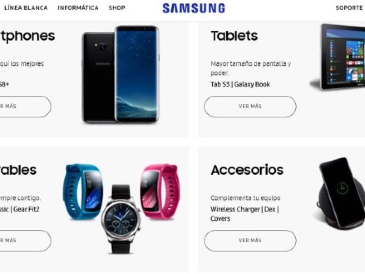 Tienda en línea de Samsung se extiende a Guatemala y Ecuador